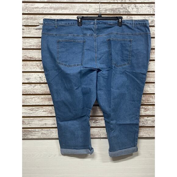 Woman Within Extended Plus Size Women's Jean Capri Size 36W Embroidered New - Picture 3 of 10